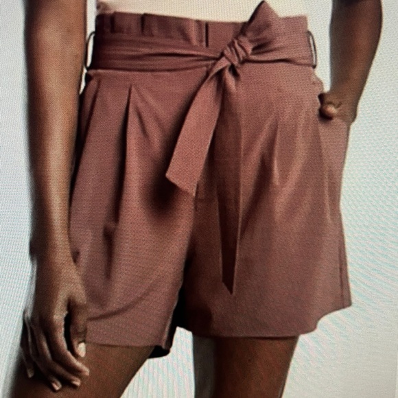 Pants - ATHLETA‎ Skyline II High Waisted Belted Shorts Brown (Hearth Rose) Size 14